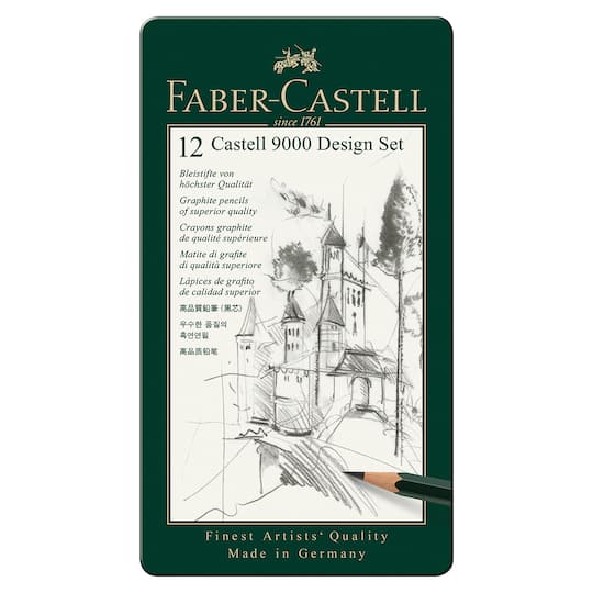Faber-Castell&#xAE; 9000 12 Pencil Design Tin Set